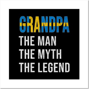 Grand Father Swede Grandpa The Man The Myth The Legend - Gift for Swede Dad With Roots From  Sweden Posters and Art